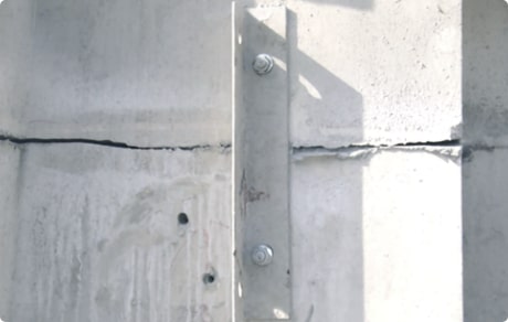 切断ブロック仮止めのイメージ