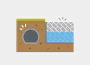 地下構造物、護岸 水中構造物の切断のイメージ