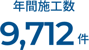 年間施工数9,712件